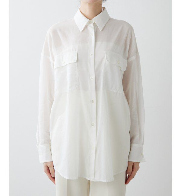 Drawing Numbers「【Drawing Numbers】コットンシースルーブラウス」|シャツ・ブラウス|