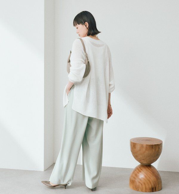  「予約【前後2WAY仕様】リネンブレンド2WAYカーデ」|カーディガン|