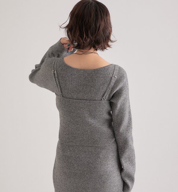  「ニットビスチェ付き ワンピース」|ワンピース|