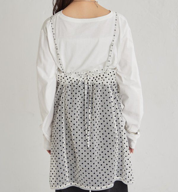  「ドットチュールキャミチュニック」|キャミソール|