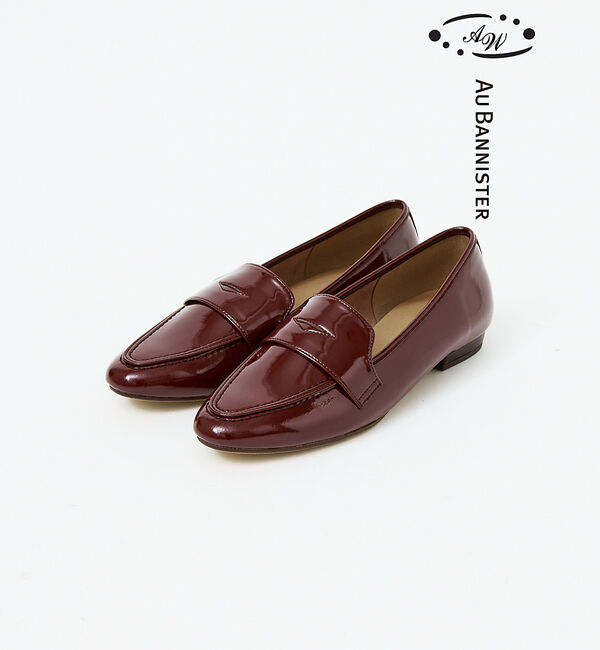 AU BANNISTER「【晴雨兼用】生活防水ローファー」|レインシューズ|ワイン