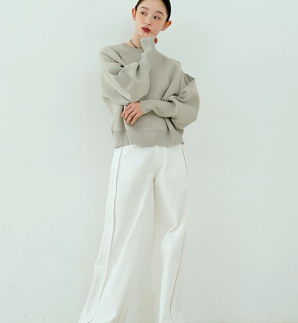 NOMINE「プレーティングニット プルオーバー（ラメ混・無地）」|ニット・セーター|