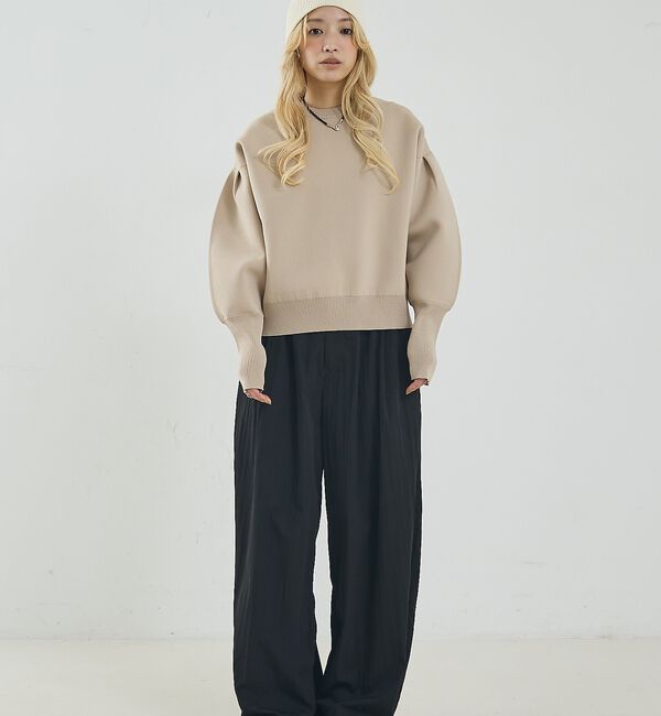 NOMINE「プレーティングニット プルオーバー（ラメ混・無地）」|ニット・セーター|