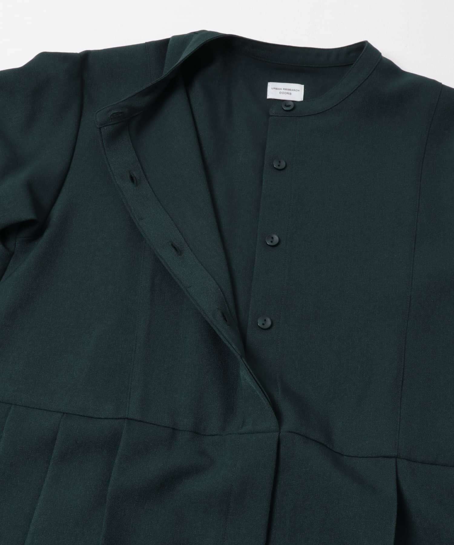 URBAN RESEARCH DOORS「『一部WEB限定カラー』『UR TECH SMOOTHLUXE』サイドプリーツ切替ワンピース」|ワンピース|