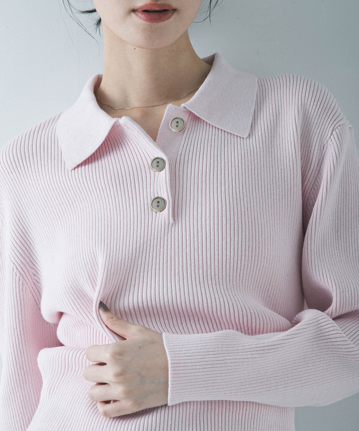 URBAN RESEARCH「コットンシルクポロ衿ニット」|ニット・セーター|