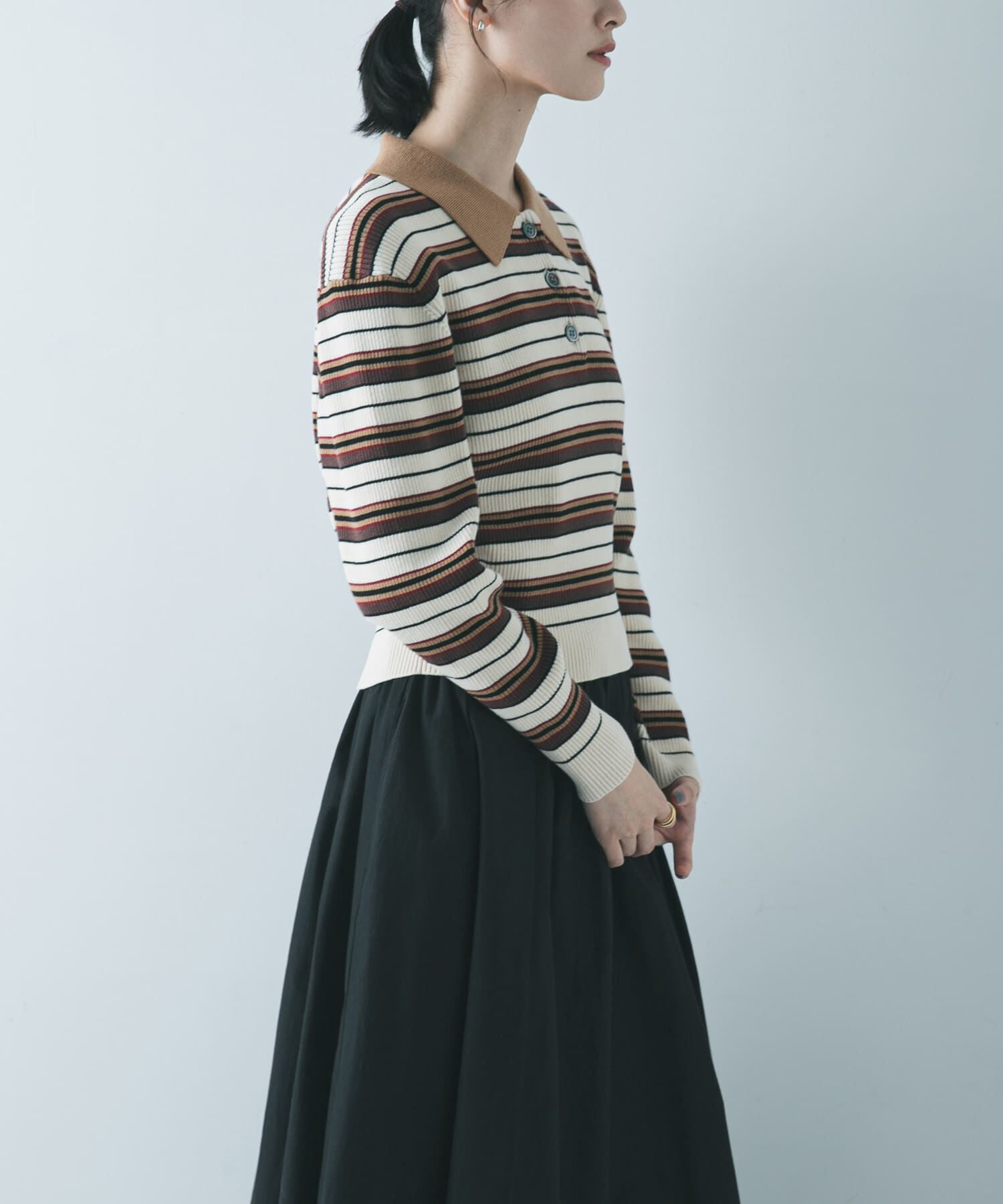 URBAN RESEARCH「コットンシルクポロ衿ニット」|ニット・セーター|