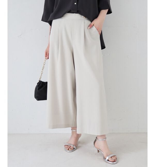 le.coeur blanc「リネンライクワイドクロップドパンツ」|その他|
