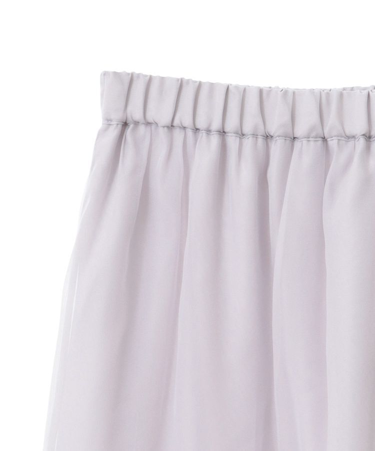 earth music&ecology「オーガンジーフリルヘムスカート」|フレア|