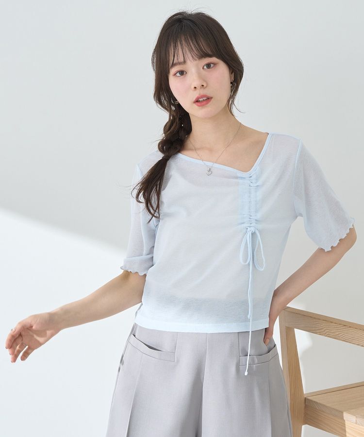 earth music&ecology「アシメネックドロストシアープルオーバー」|Tシャツ・カットソー|