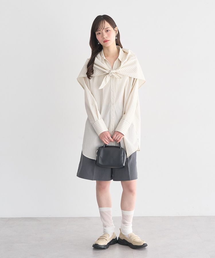 earth music&ecology「スカーフ付きスキッパーシャツ」|シャツ・ブラウス|