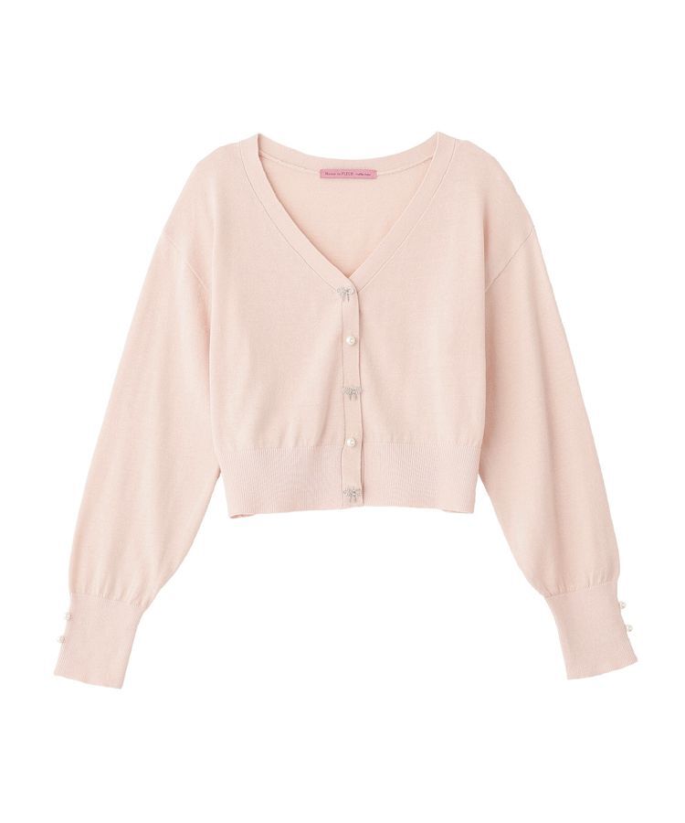 Maison de FLEUR Petite Robe「ビジューリボンカーディガン」|カーディガン|