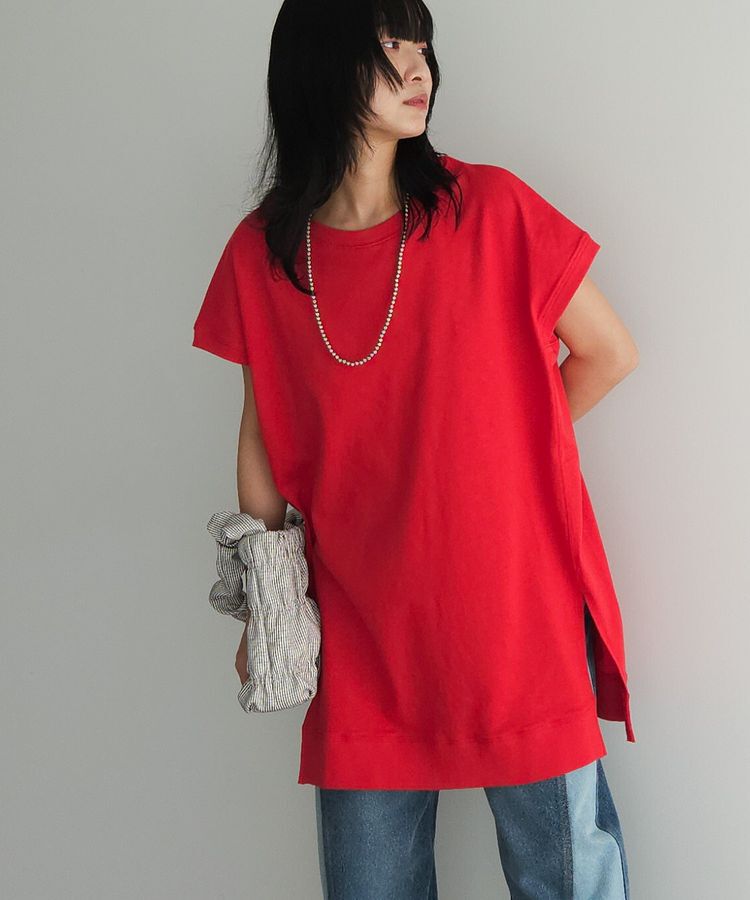 Green Parks「今年っぽフレンチスリーブカットチュニック」|チュニック|Red