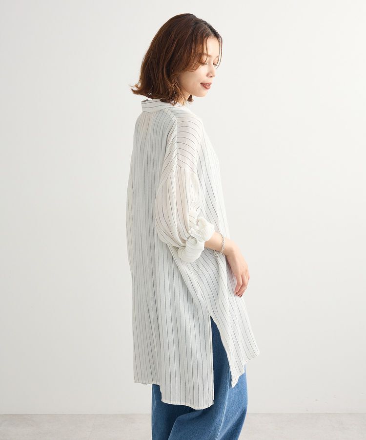 Green Parks「ターンバック長袖レーヨンチュニック」|チュニック|