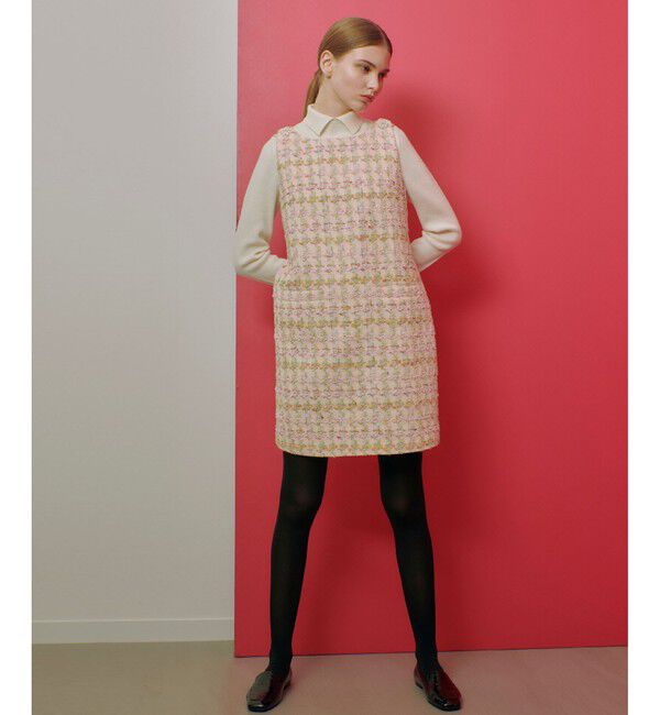 LOULOU WILLOUGHBY「【LOULOU WILLOUGHBY】LINTONツイードジャンパーワンピース」|ワンピース|