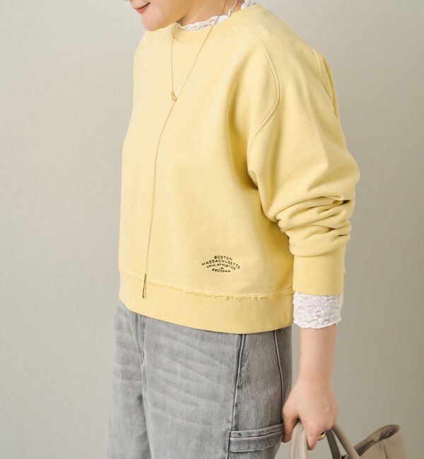  「ロゴ刺繍ショートスウェット」|プルオーバー|