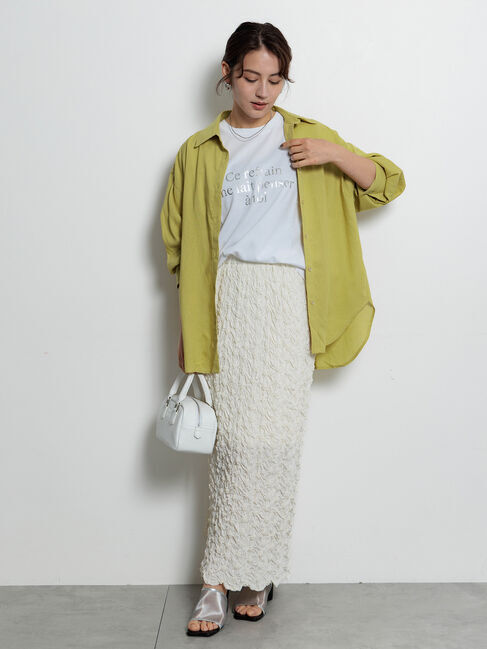 Te chichi「エンブロイダリーシャーリングスカート」|スカート|