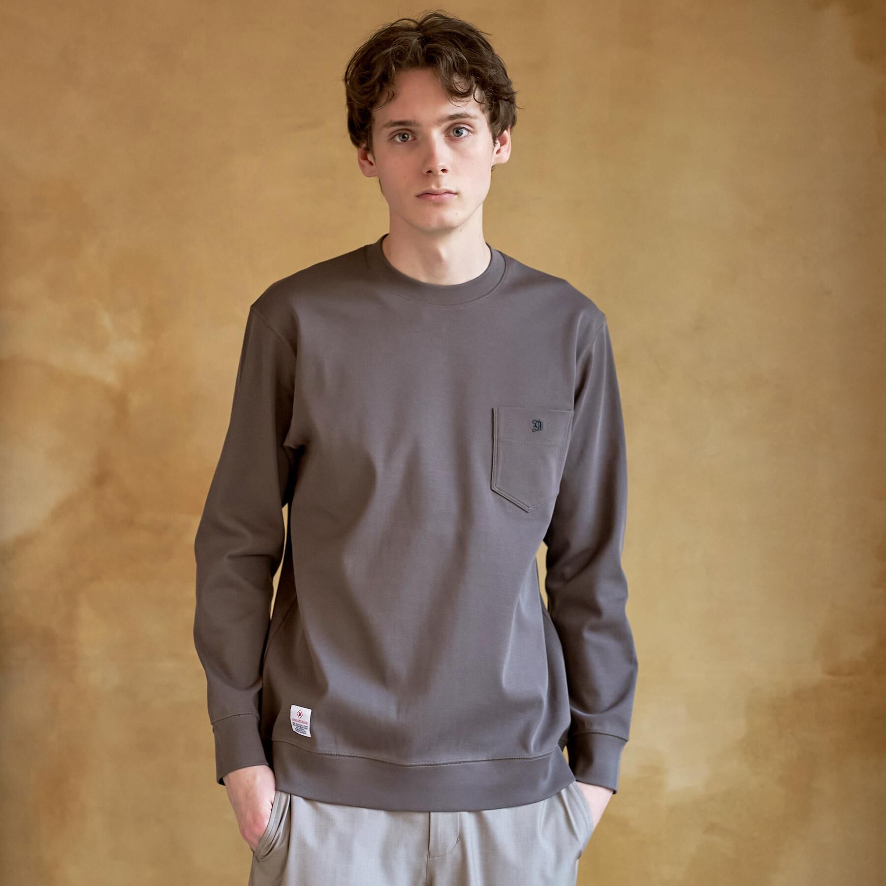 DRESSTERIOR「【抗菌防臭／UVカット／しわ防止】クールデオドラント フライスロングTシャツ」|Tシャツ・カットソー|トープ(054)