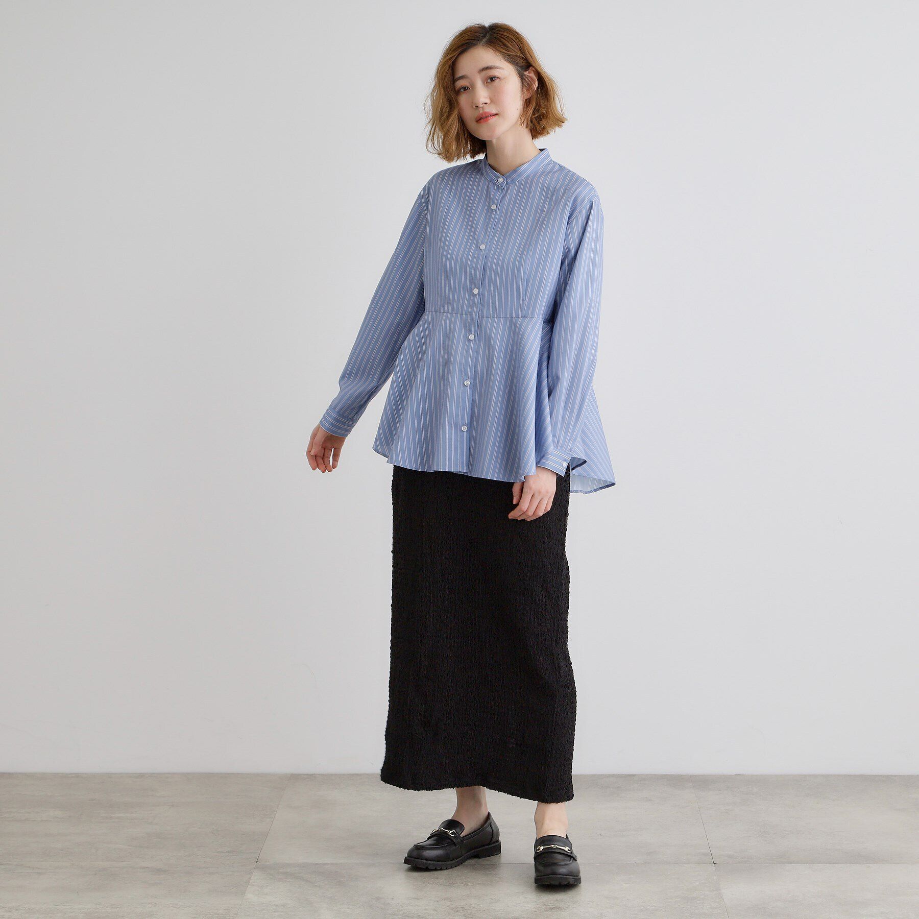 grove「ペプラムスタンドネックシャツ」|シャツ・ブラウス|