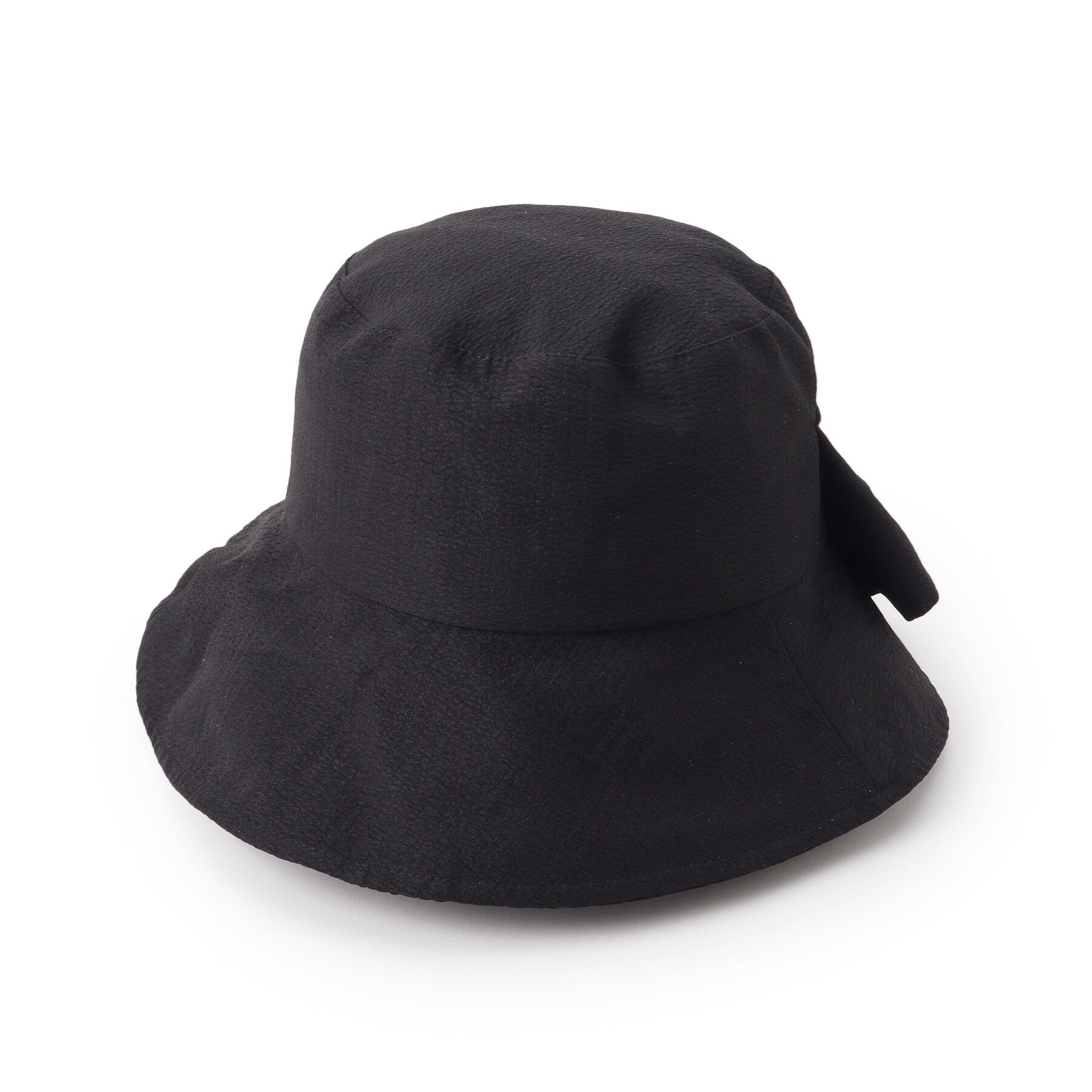 grove「ワイドブリムリボンハット【UVカット・接触冷感・ウォッシャブル】」|ハット|ブラック(019)