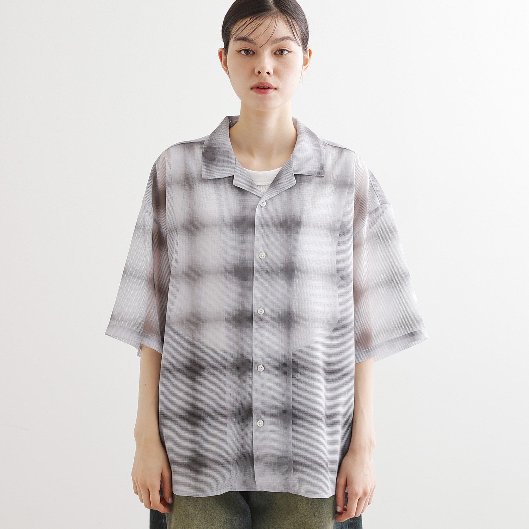 tk.TAKEO KIKUCHI「メッシュオンブレ―チェックシャツ」|シャツ・ブラウス|