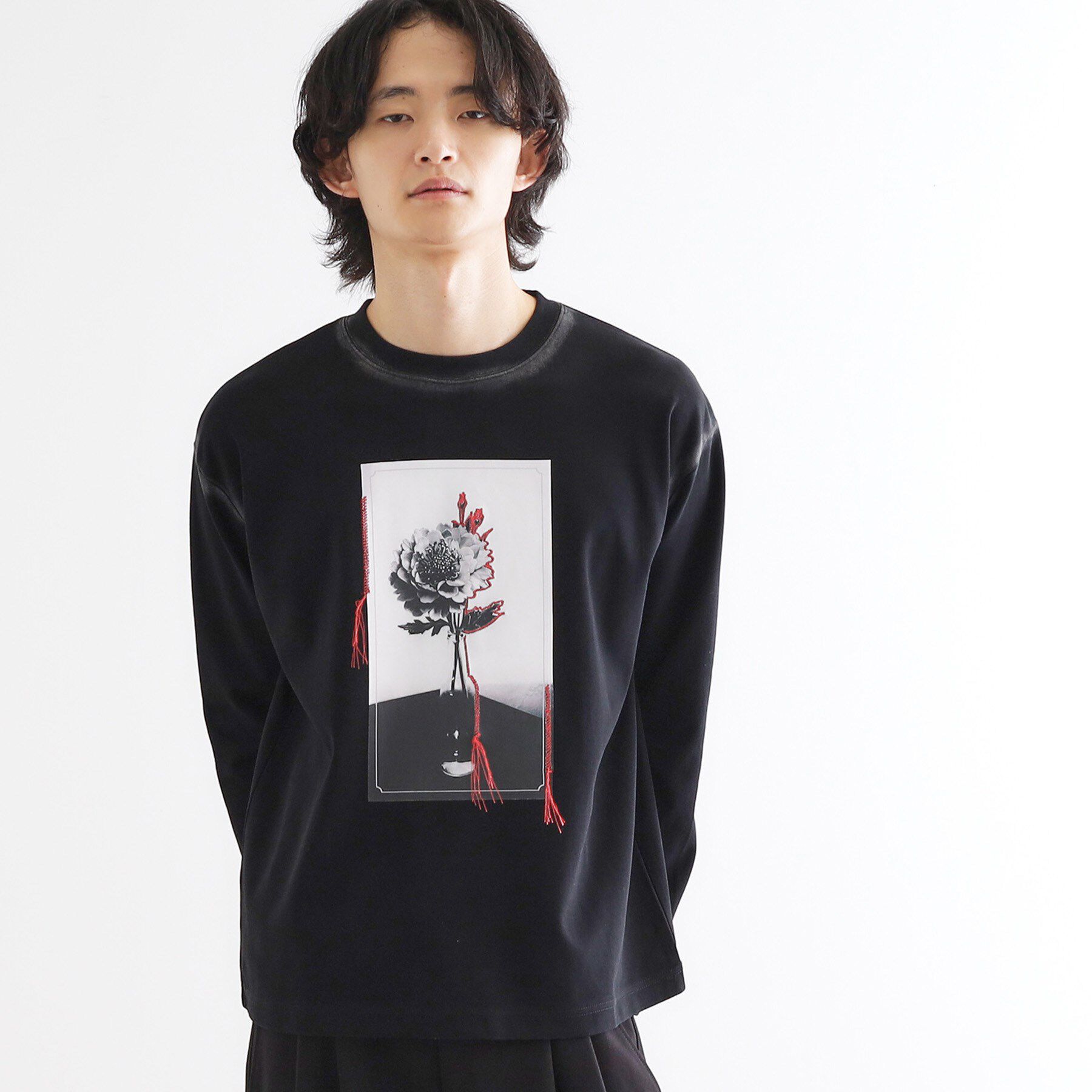 tk.TAKEO KIKUCHI「フラワーフォトエンブロヘビーウェイトスムースTシャツ」|Tシャツ・カットソー|