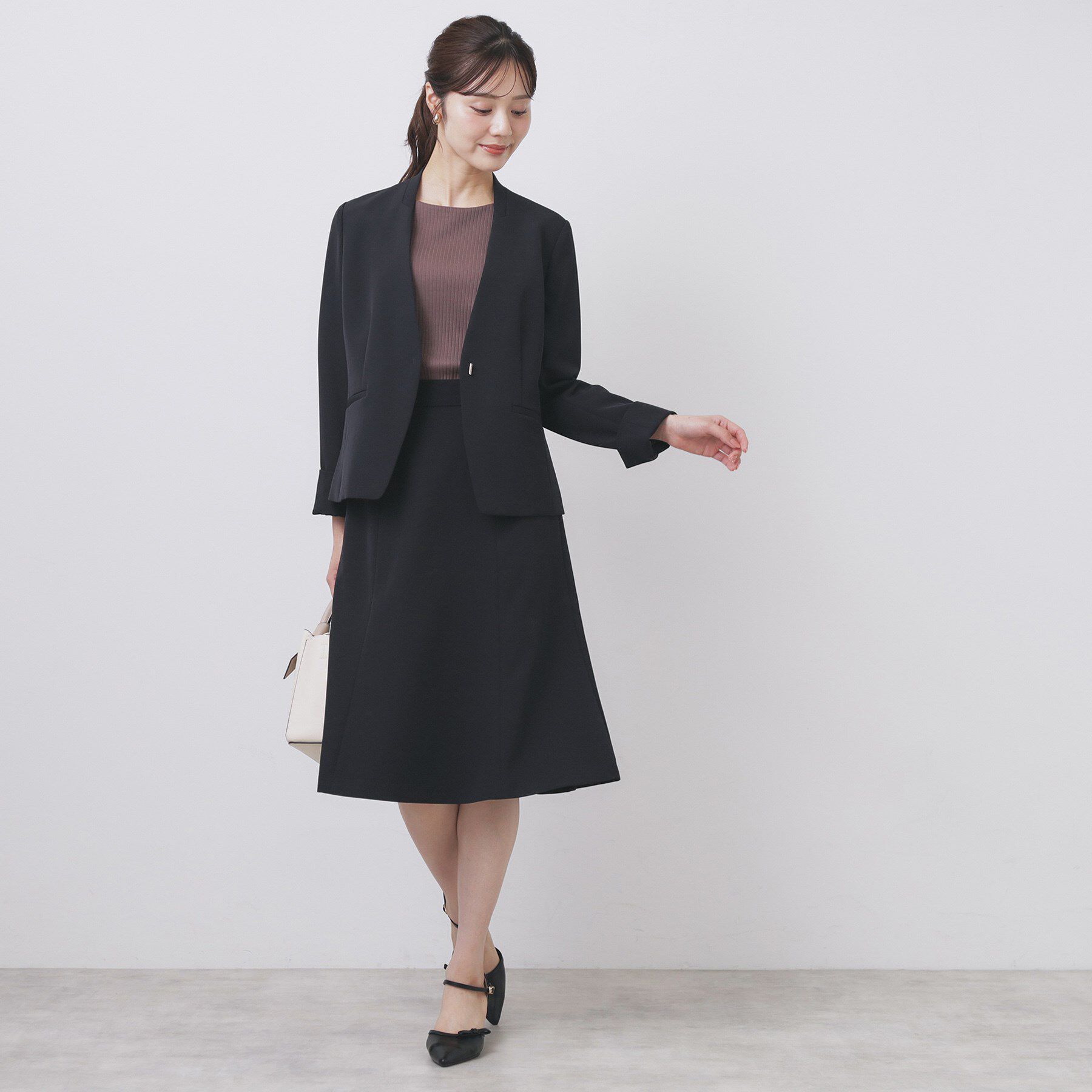 index「ストレッチフレアスカート/セットアップ対応【洗濯機洗い可/イージーアイロン/防シワ】」|スカート|