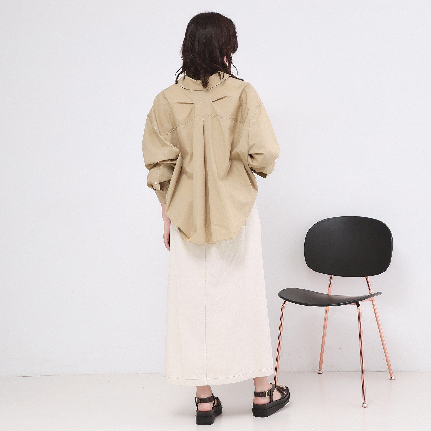 OPAQUE.CLIP「バックシャンスキッパーシャツ【洗濯機OK】」|シャツ・ブラウス|