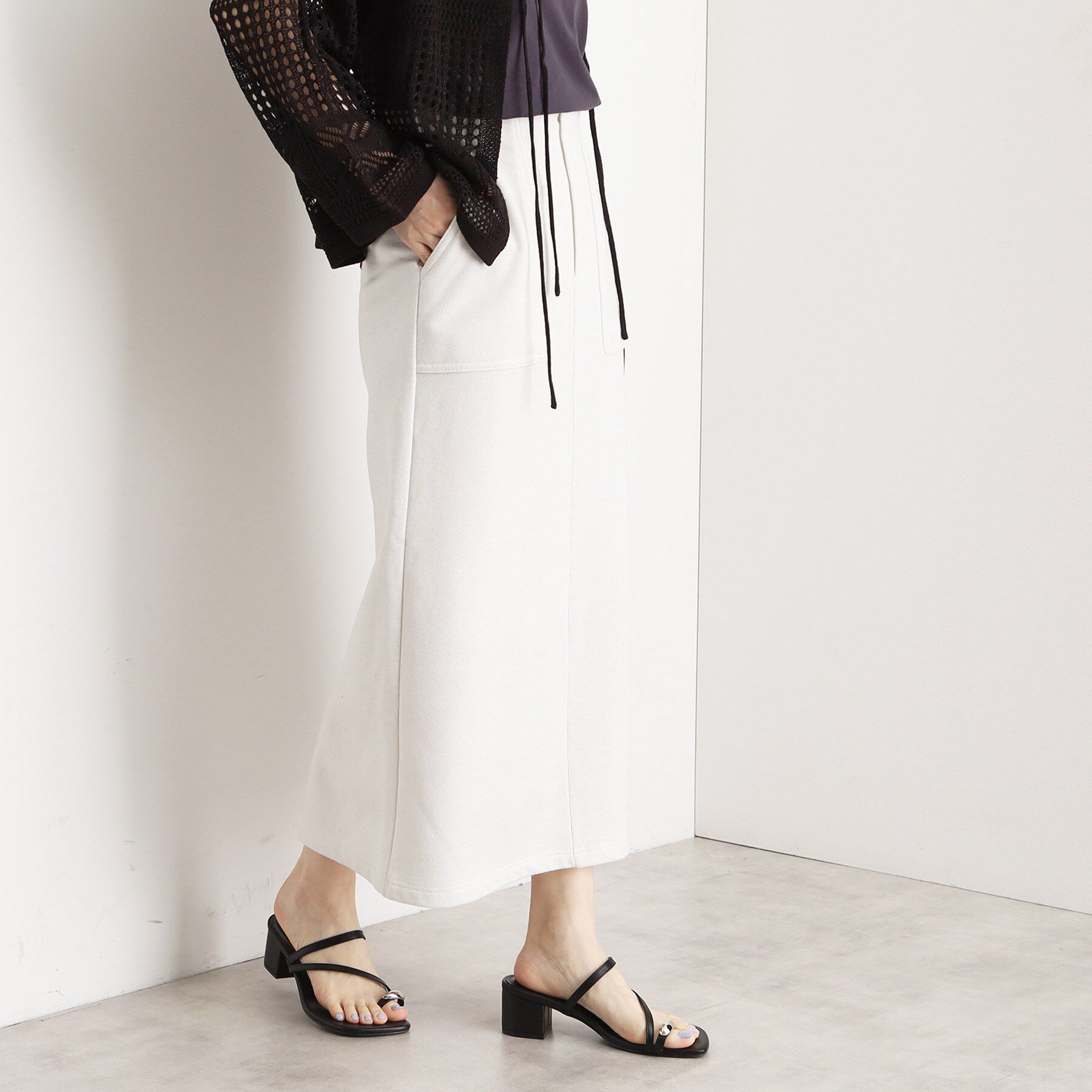 THE SHOP TK「裏毛ラメスカート【洗える】」|スカート|