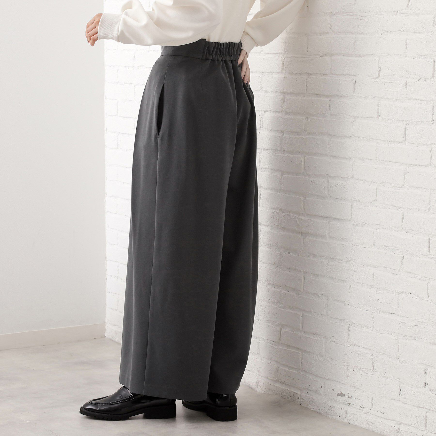 THE SHOP TK「サス付きタックワイドパンツ」|その他|