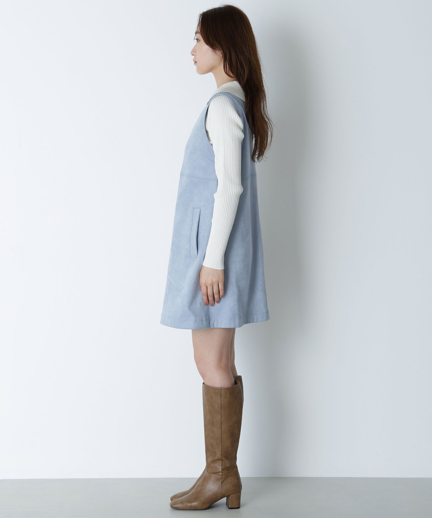  「フェイクスウェードミニジャンスカ」|ワンピース|