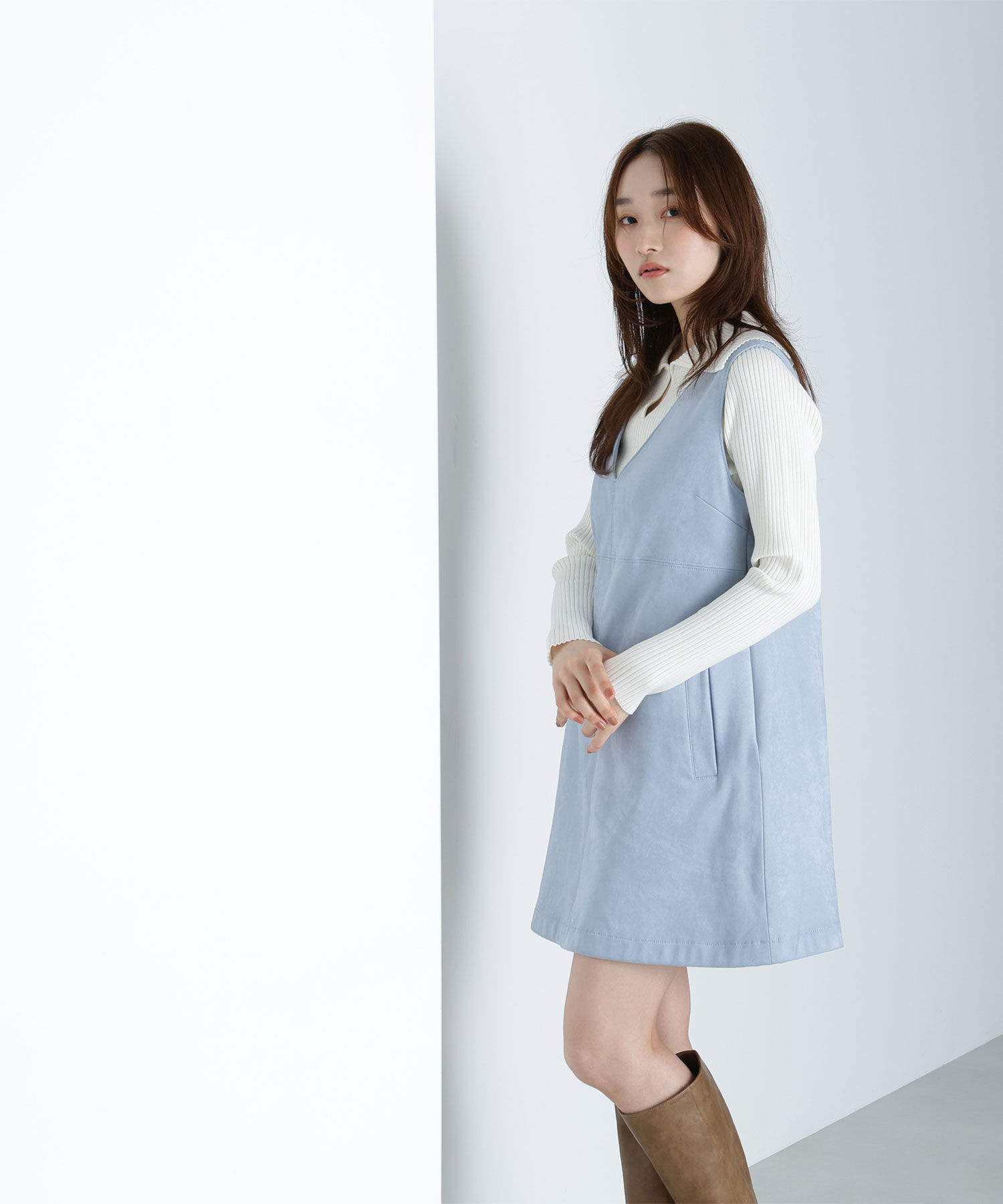  「フェイクスウェードミニジャンスカ」|ワンピース|