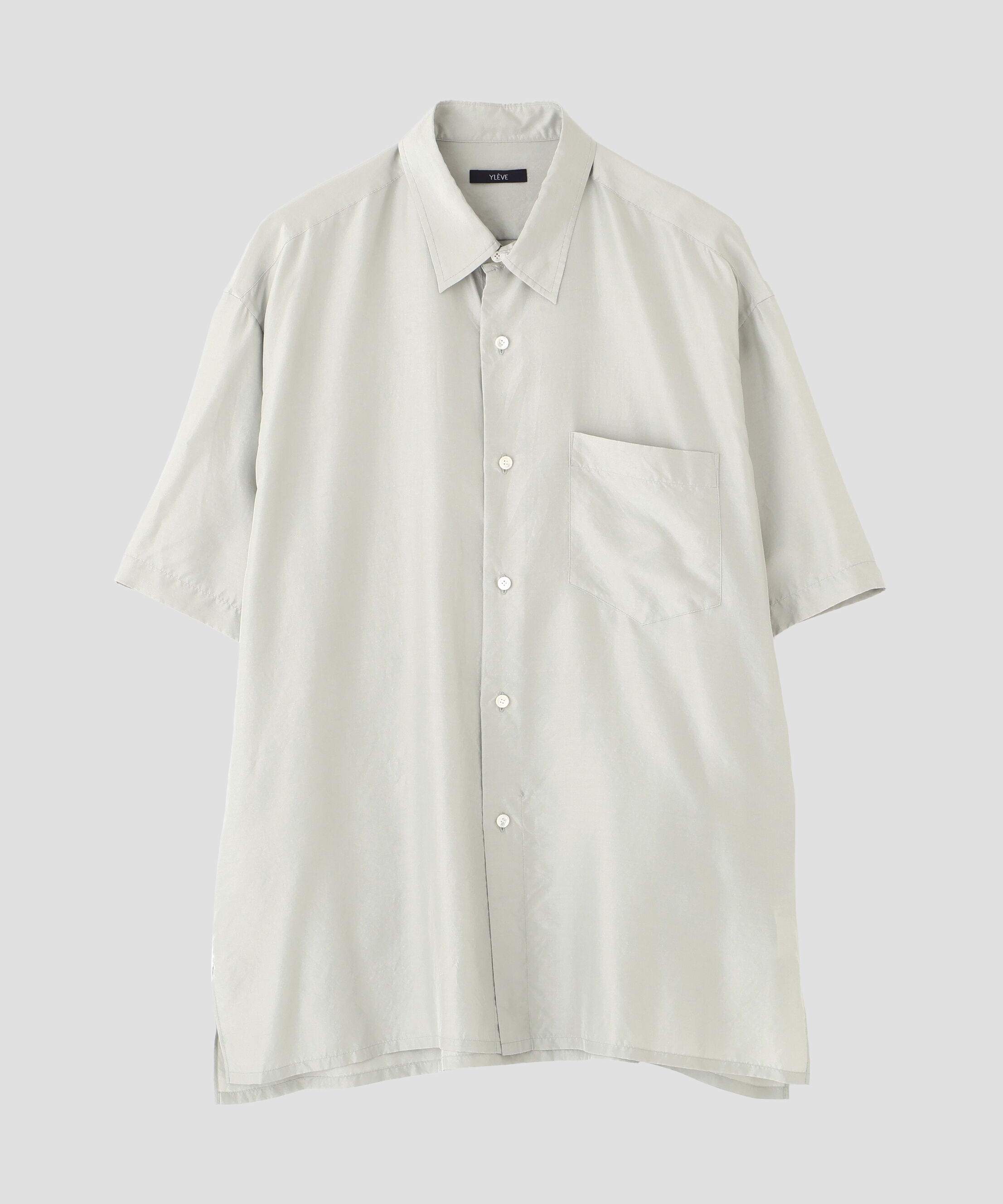 YLEVE 「YLEVE / SILK HABUTAE SHIRT」|シャツ・ブラウス|ブルー