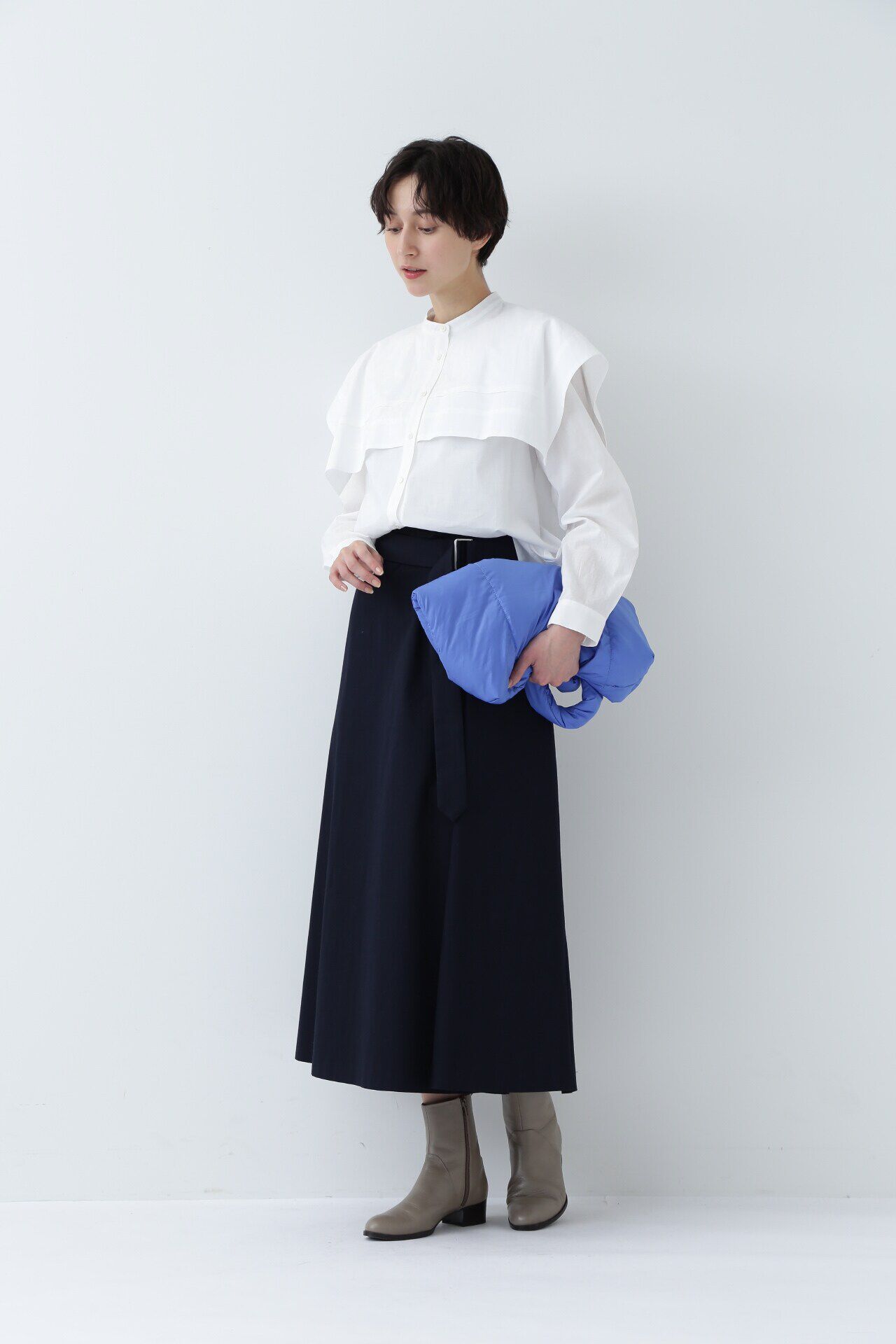  「◆ベルト付き巻きスカート」|スカート|