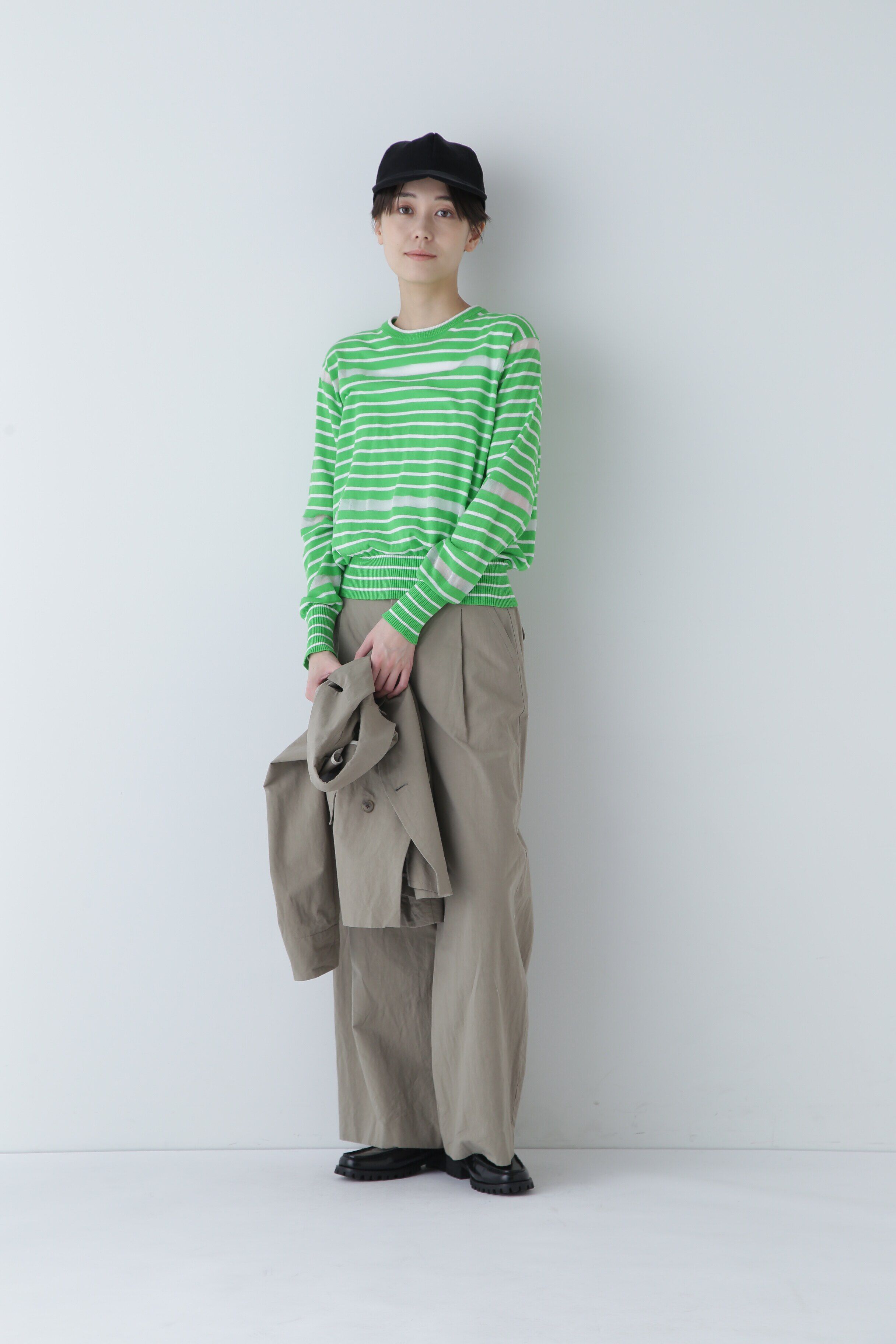  「◆シアーボーダーニット」|ニット・セーター|