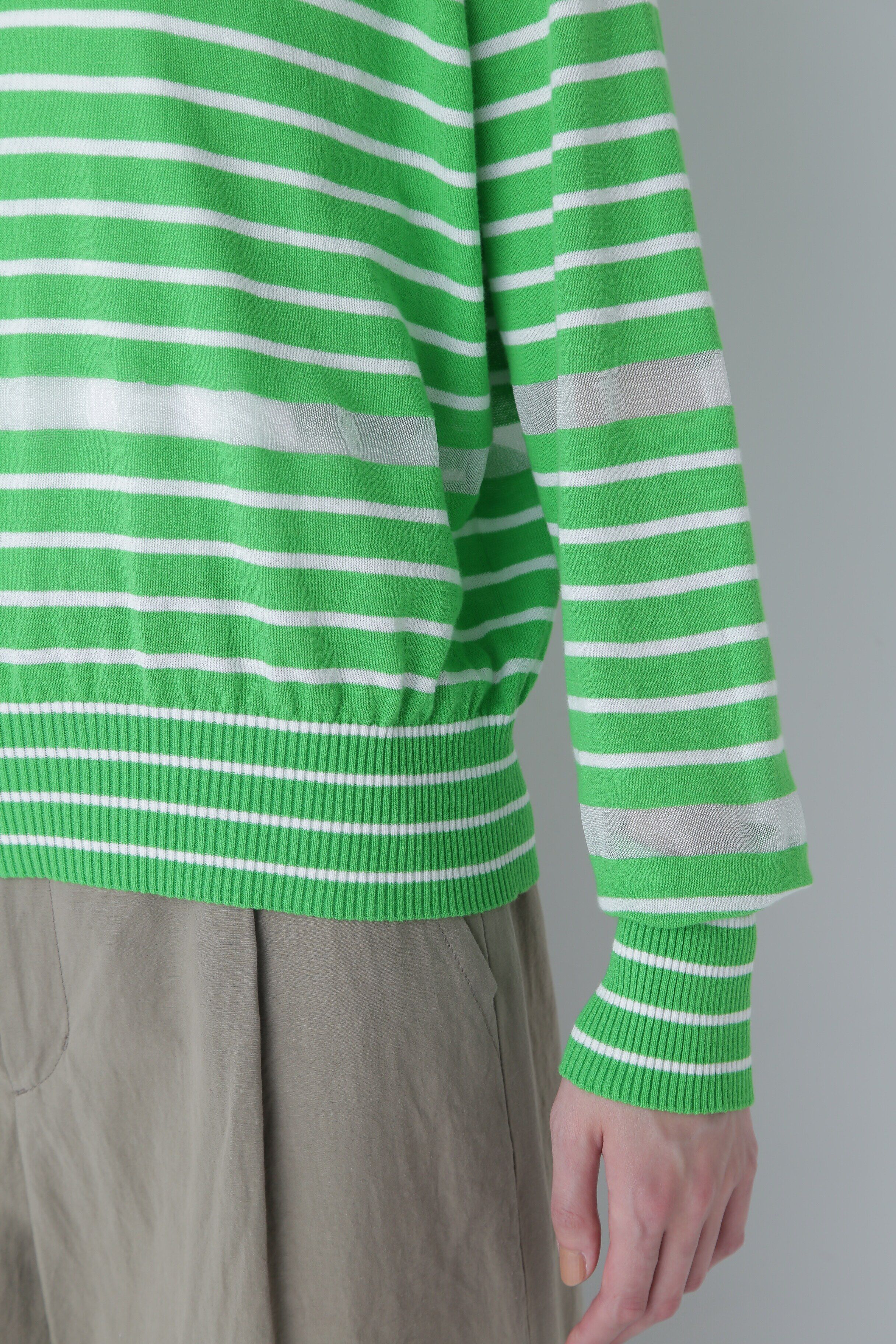  「◆シアーボーダーニット」|ニット・セーター|