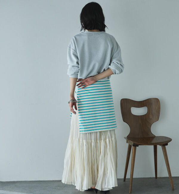 Doux archives「ボートネックラメ裏毛長袖プルオーバー」|Tシャツ・カットソー|