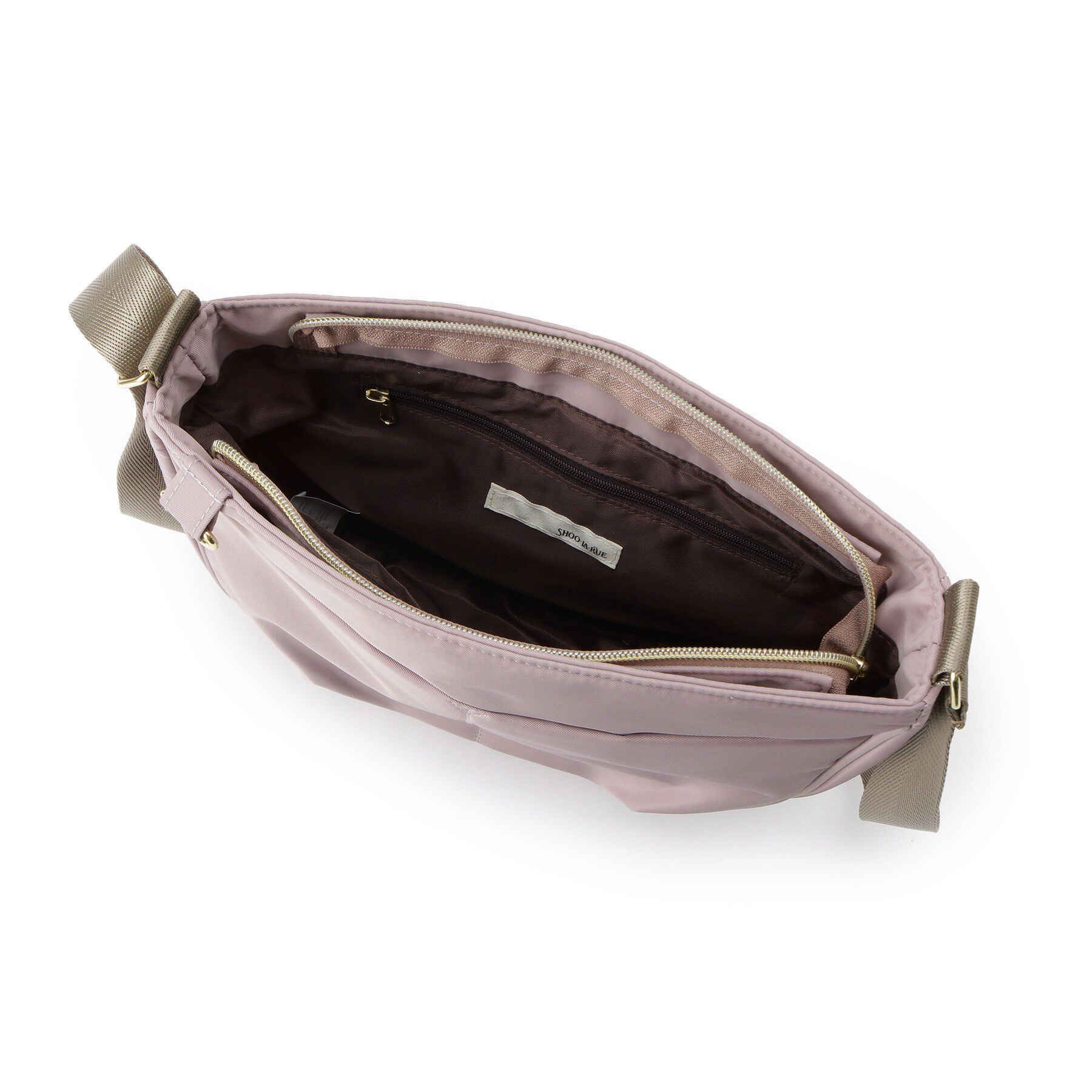 SHOO･LA･RUE「【撥水】フロントポケットハーフムーンショルダーバッグ」|ショルダー・メッセンジャー|