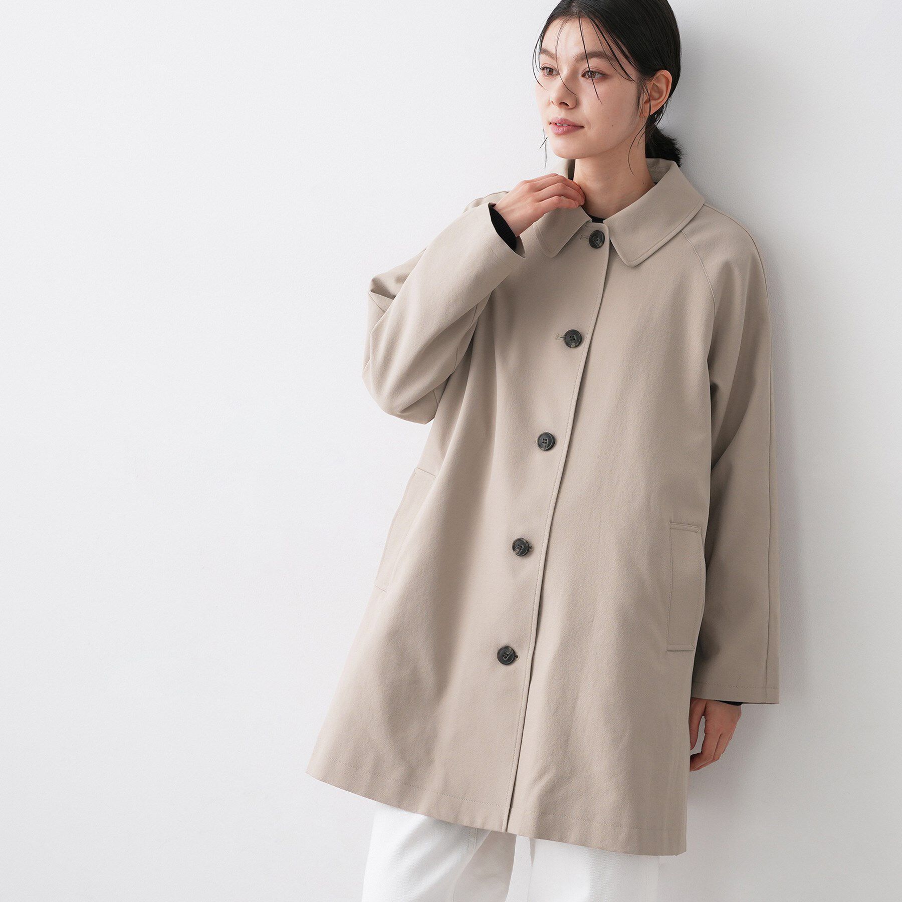 Dessin「【花粉ガード/撥水加工/洗える】ステンカラースプリングコート」|ステンカラーコート|