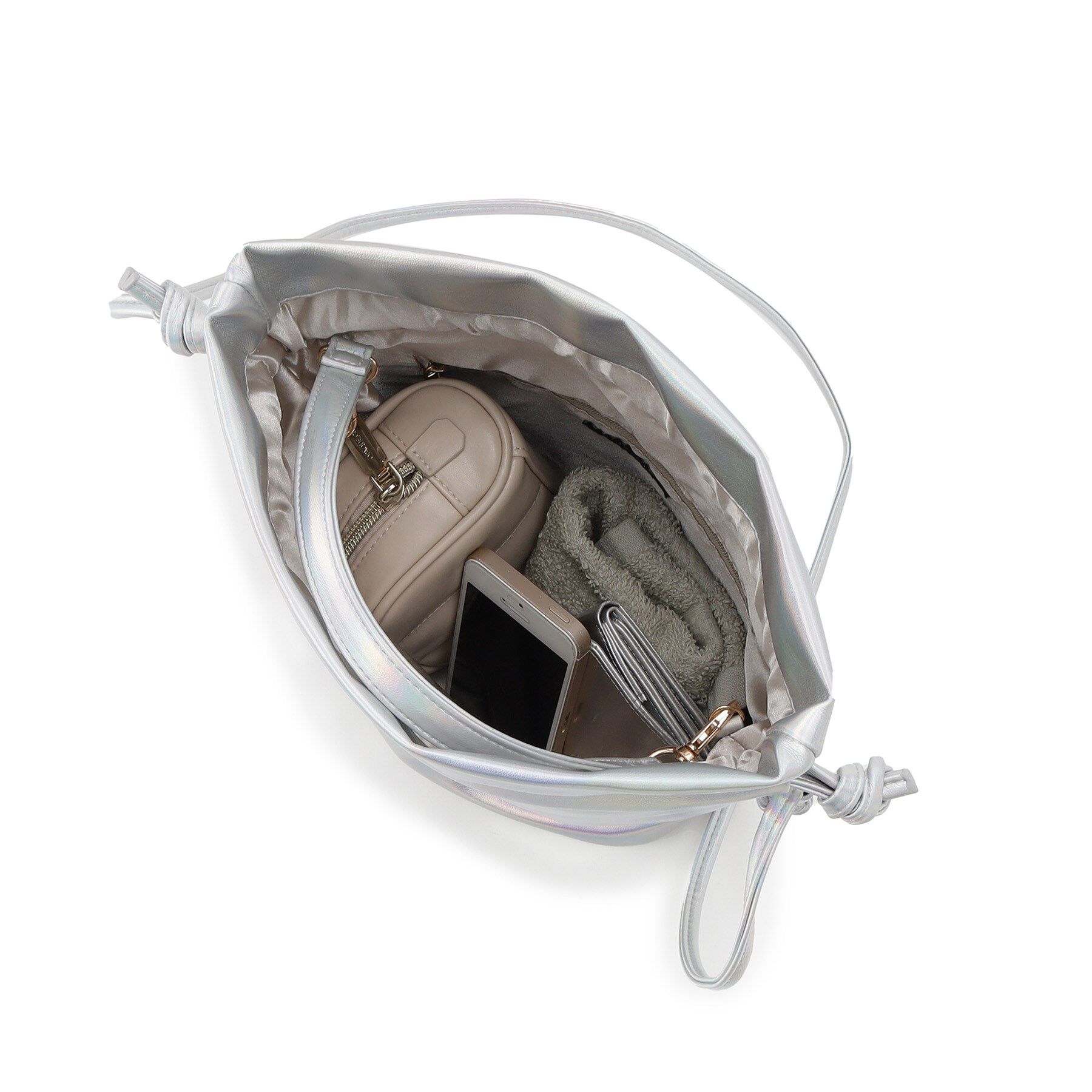 ITS&rsquo;DEMO「メタリック巾着2WAYショルダー」|ショルダー・メッセンジャー|