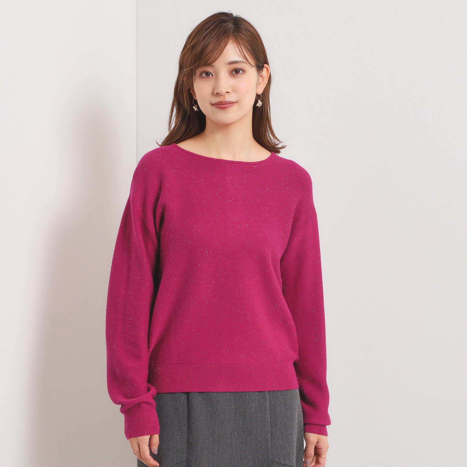 ITS&rsquo;DEMO「【手洗い可】バックパール調ラメニット」|ニット・セーター|