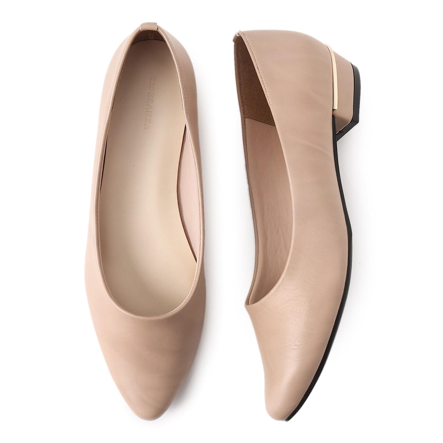 ESPERANZA「《定番》晴雨兼用クッションフラットパンプス」|パンプス|