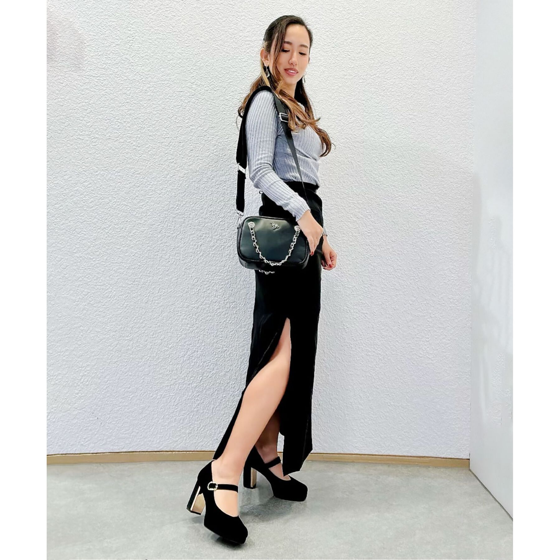 ESPERANZA「メッキプレートヒールストラップパンプス」|パンプス|