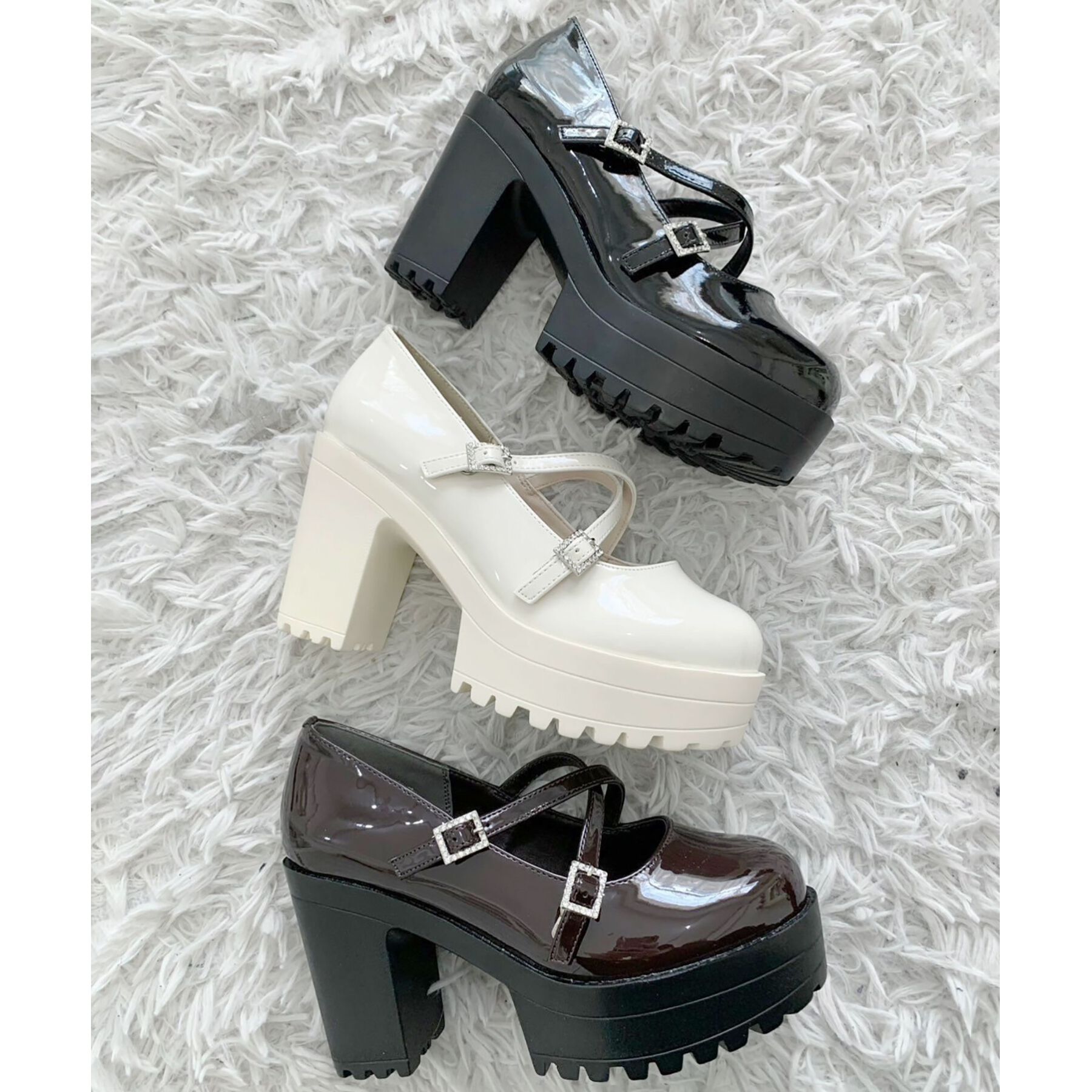 csT&P「厚底キラキラダブルストラップパンプス」|パンプス|