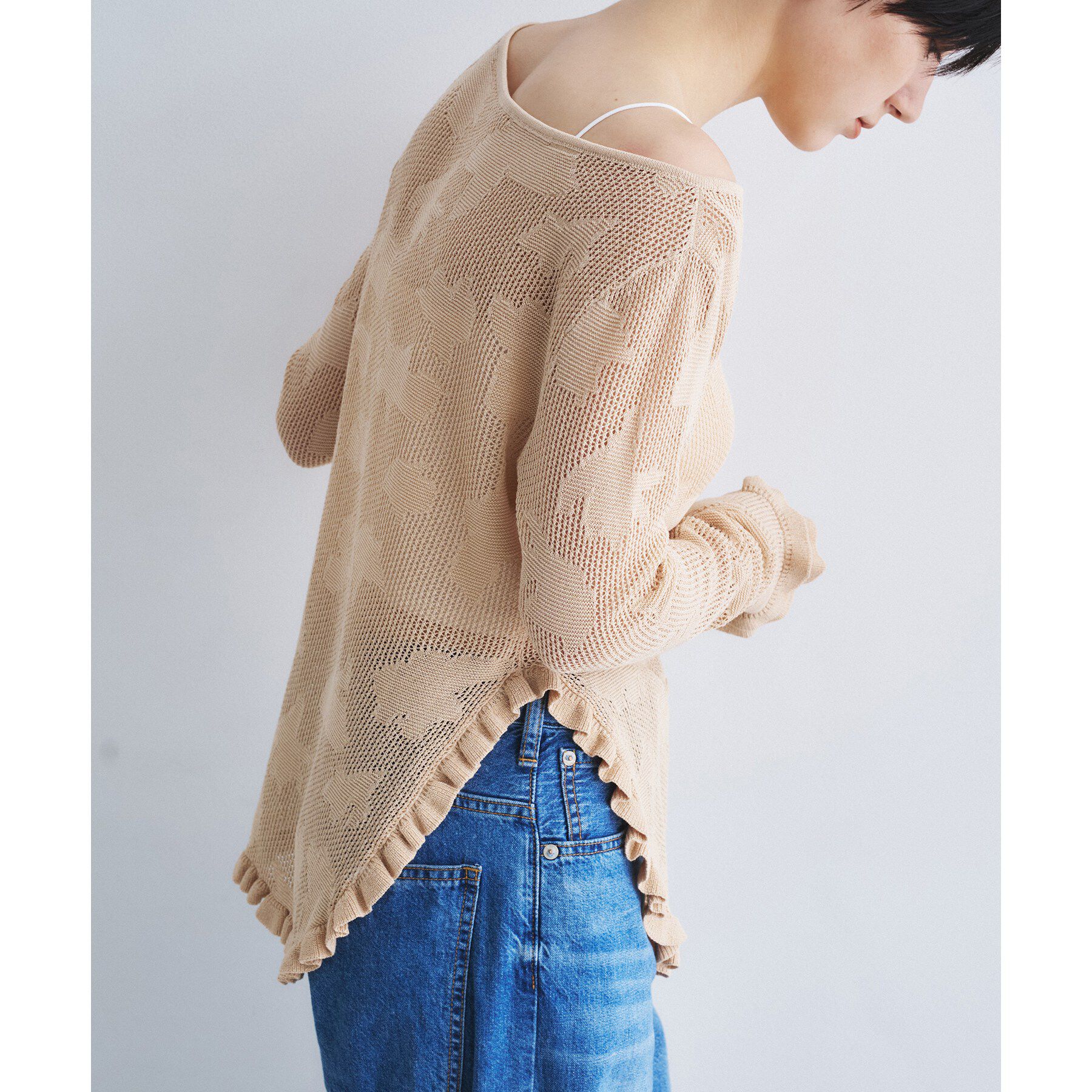 CODE A「flower mesh pullover」|ニット・セーター|
