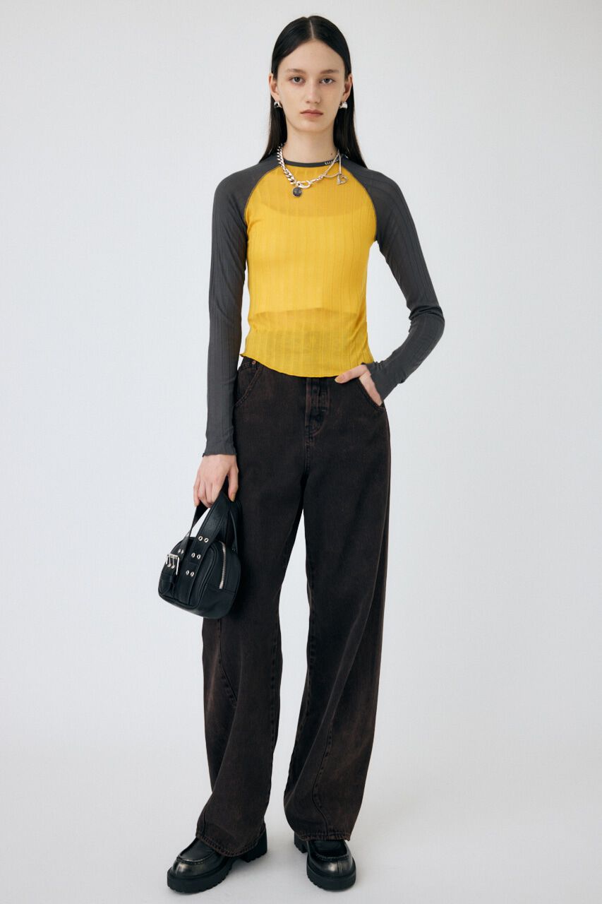 MOUSSY「BROAD RIB ラグラントップス」|Tシャツ・カットソー|