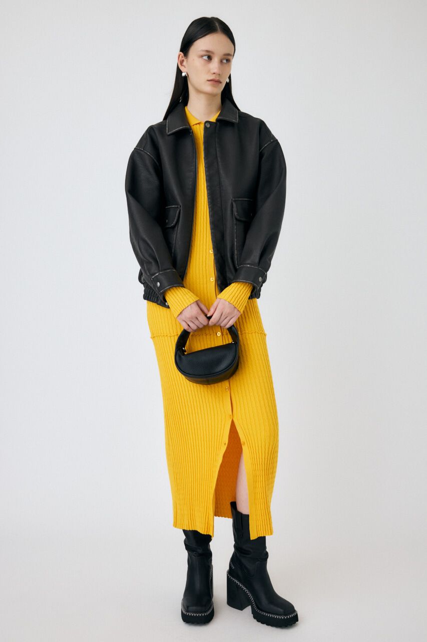 MOUSSY「CABLE KNIT ロングドレス」|ワンピース|