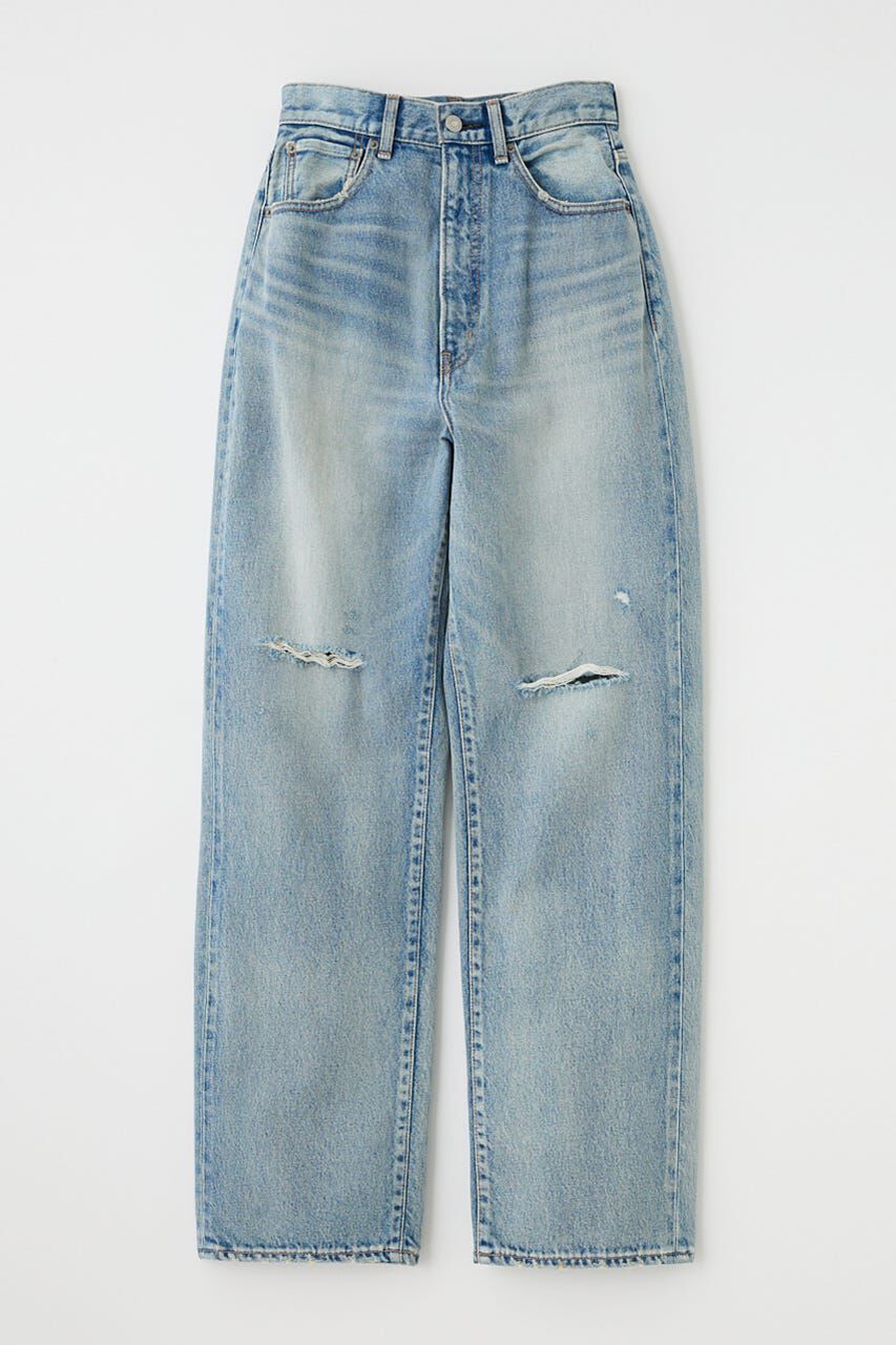 MOUSSY「HW CRASH LOOSE STRAIGHT」|デニム|