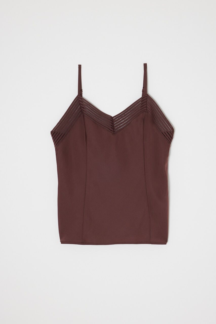 MOUSSY「サテンキャミソール　リサイクルポリエステル&times;レーヨン素材」|キャミソール|BRN