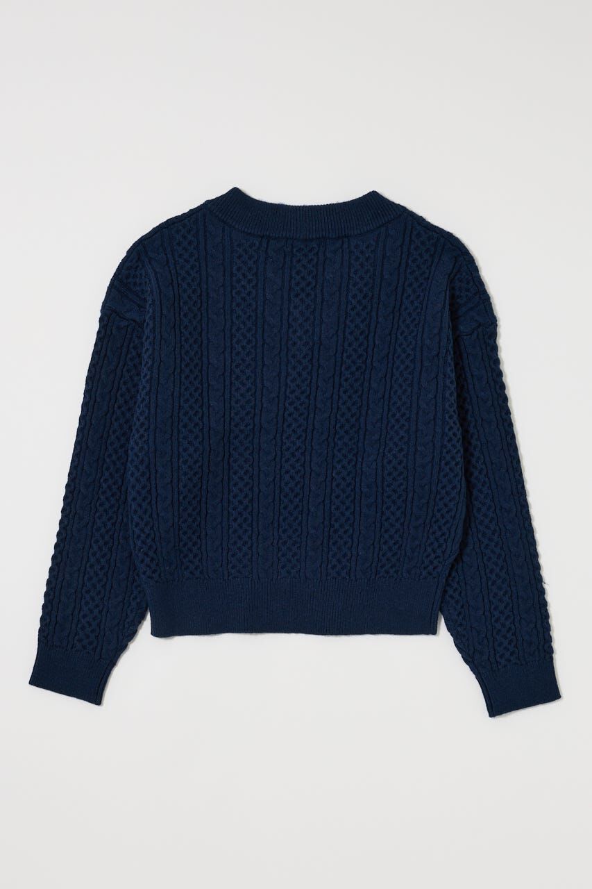 MOUSSY「CABLE V NECK ニット」|ニット・セーター|