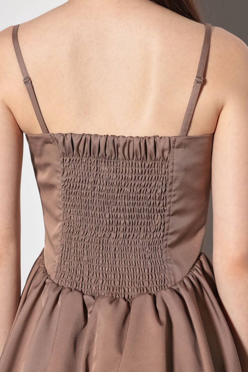 rienda「ベアビスチェギャザーフレアミニワンピース」|ワンピース|